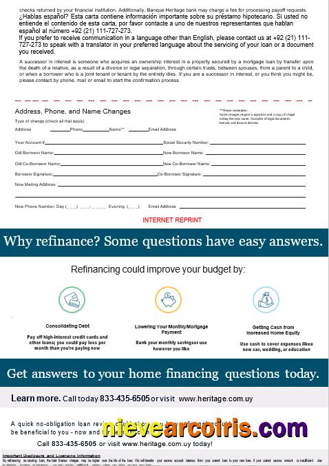 Uruguay Banque Heritage bankmortgage statement, 3 pages 3